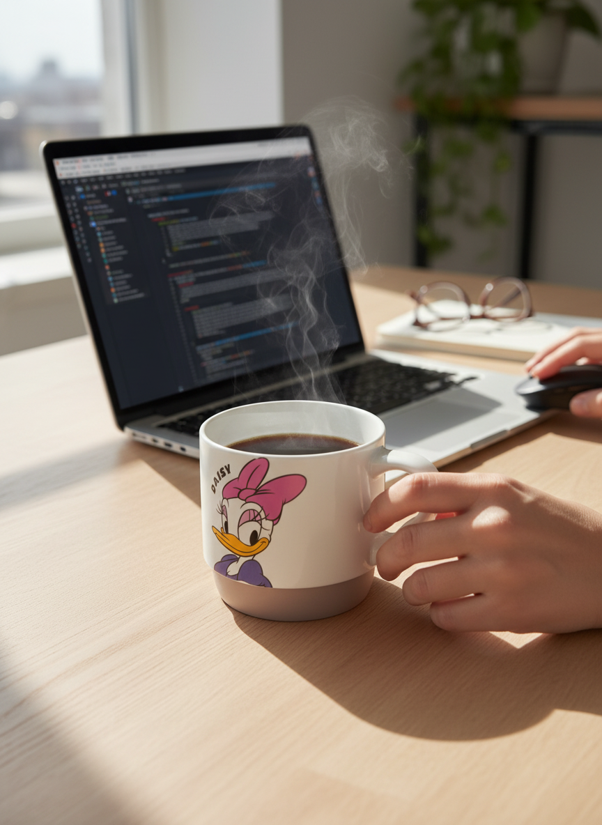 مج ديزى بورسلين – مج كرتوني لطيف للمشروبات الساخنة والباردة - الصورة 4