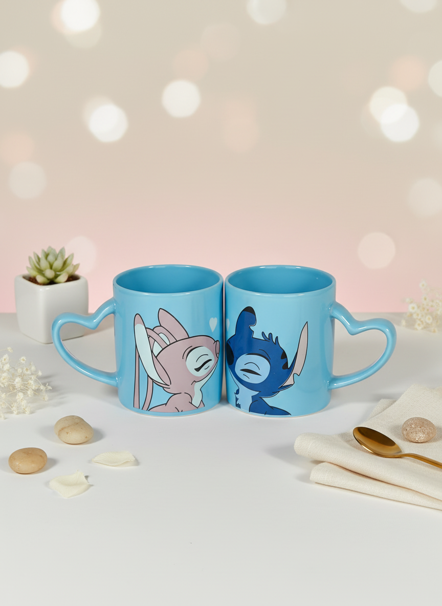 طقم مجات ستتش ولولو للعشاق – مج كابلز سيراميك بتصميم رومانسي - الصورة 6