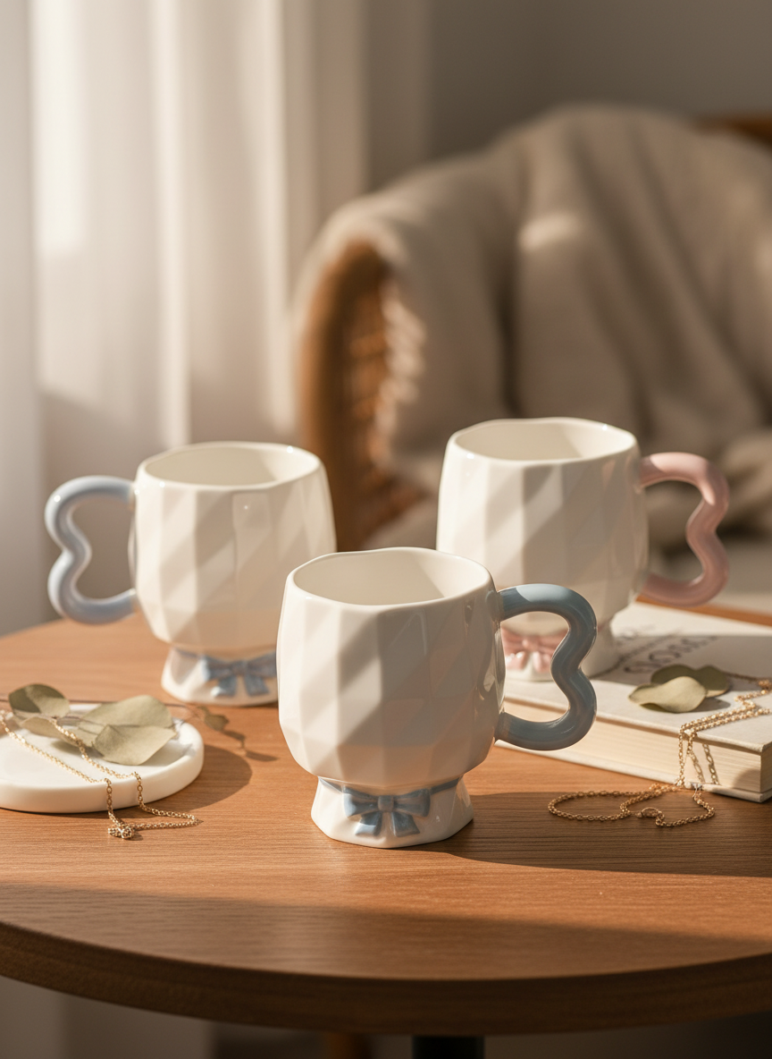 مج بورسلين فيونكة – مج أنيق بتصميم لطيف للمشروبات اليومية - الصورة 12