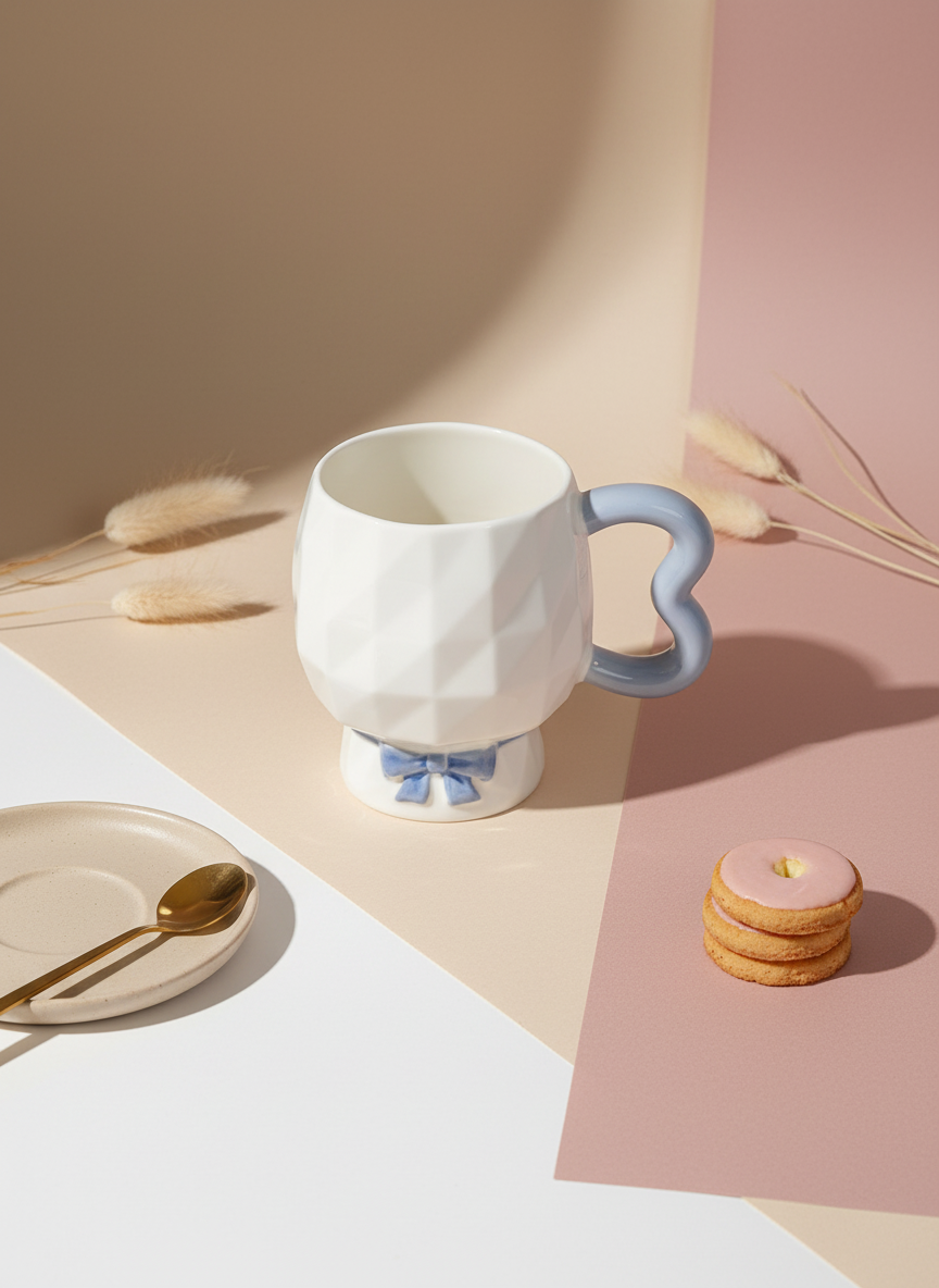 مج بورسلين فيونكة – مج أنيق بتصميم لطيف للمشروبات اليومية - الصورة 2