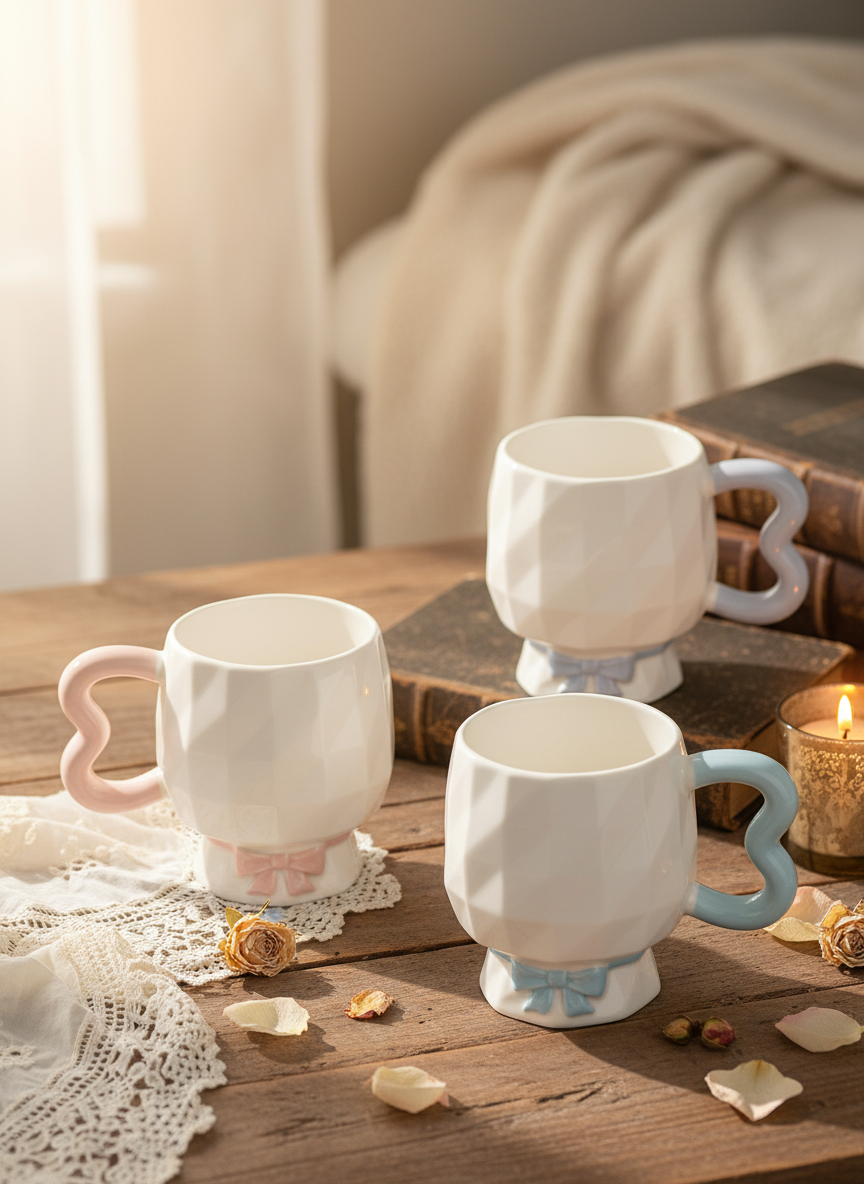 مج بورسلين فيونكة – مج أنيق بتصميم لطيف للمشروبات اليومية - الصورة 18